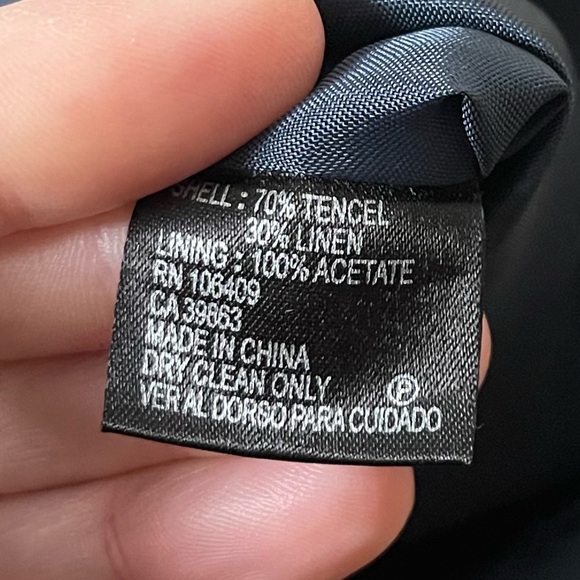 Alex Marie Blue Chambray Linen Blend Belted Dress Size 16 New - Picture 11 of 11